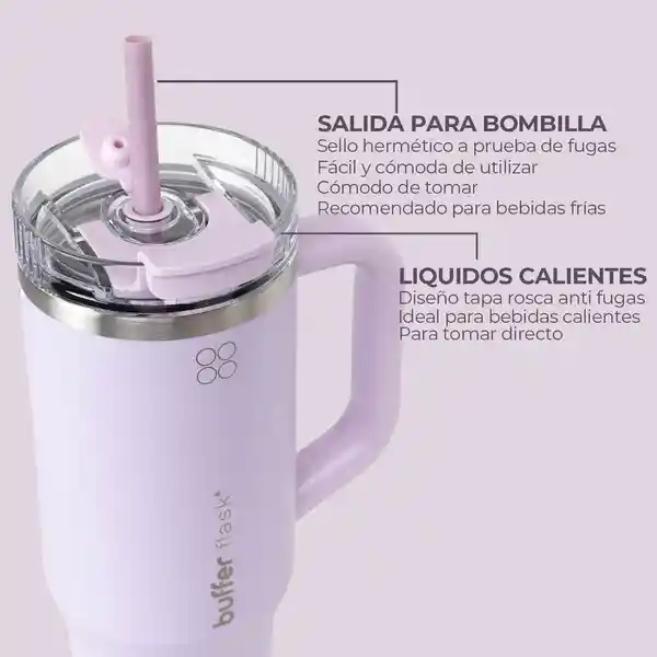 Termo Vaso Termico 1,2 Lt Buffer Acero Inoxid - Soaked Lilac