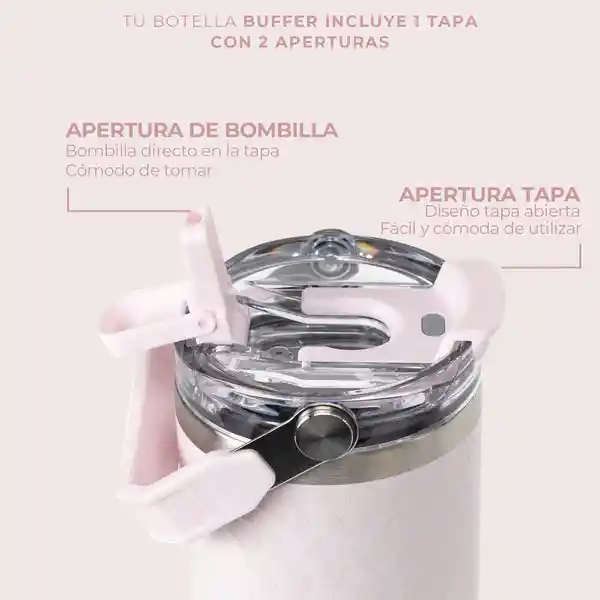 Termo Botella Termica 830 Ml Buffer Acero Inox - Pinky Leopard