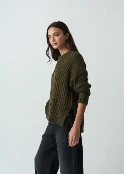 Saco Tejido Mujer Verde Galeras Ultraoscuro M/L 582G081 Naf Naf