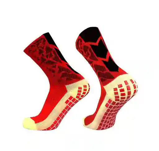 Media Antideslizante Fútbol Profesional Truxos Grip Calsetin 10-12 - Rojo/negro