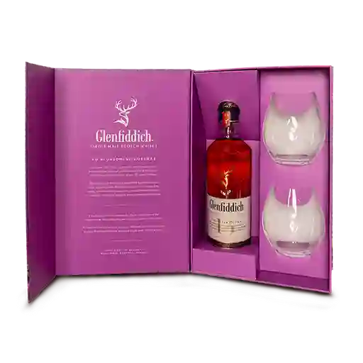 Whisky Glenfiddich 15yo 750ml + 2 Vasos