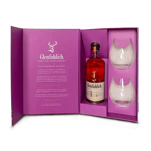 Whisky Glenfiddich 15yo 750ml + 2 Vasos