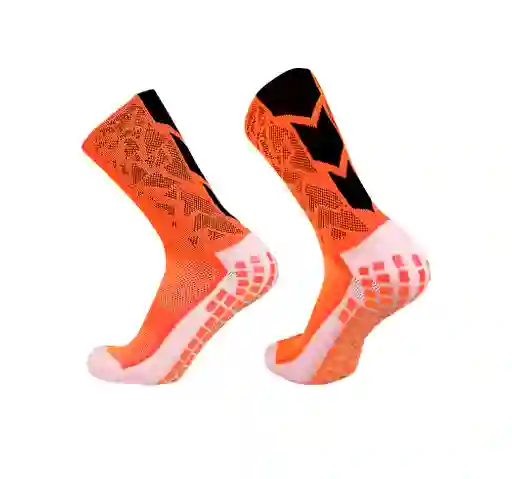 Media Antideslizante Fútbol Profesional Truxos Grip Calsetin 10-12 - Naranja/negro