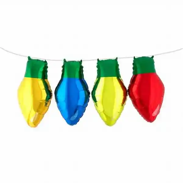 Globos De Bombillos O Luces Para Navidad X4 Und