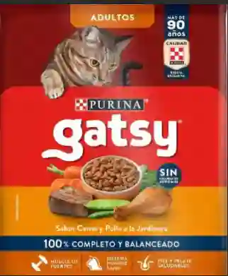 Gatsy Gato Adulto Carne Y Pollo A La Jardinera A Granel