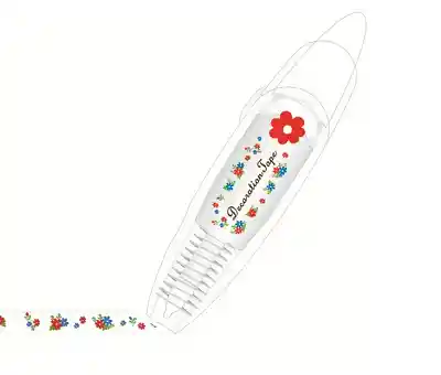 Corrector De Cinta Decorativa 6mm X 4m Flores