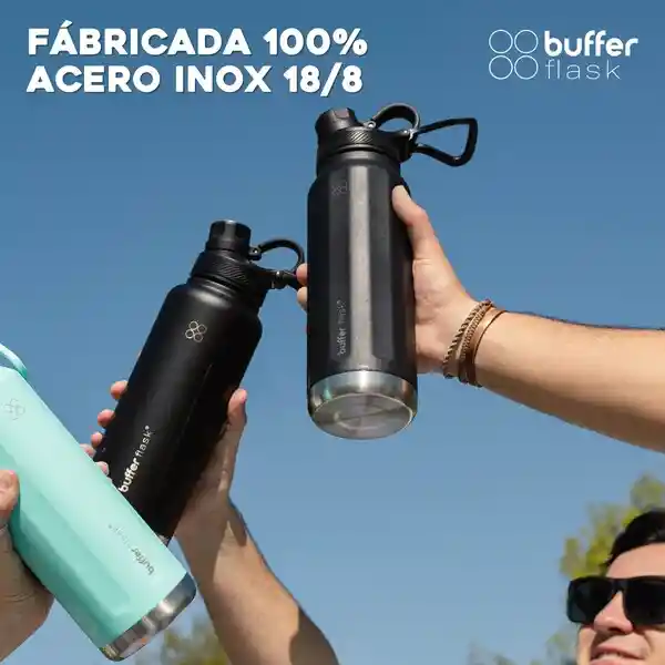 Termo Botella Termica Acero Inox Buffer 1l - Black