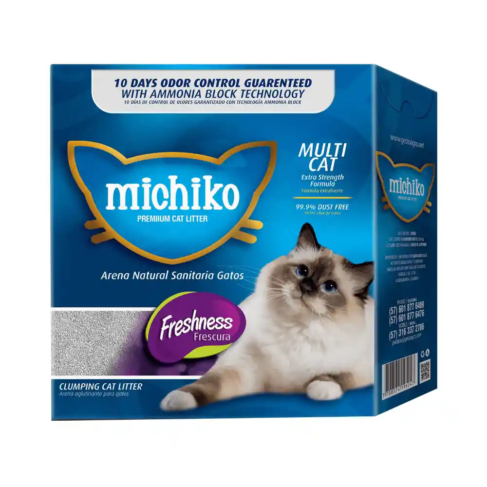 Arena Para Gato Caja Premium Michiko Are X25lb