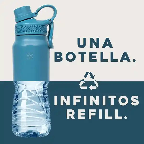 Termo Botella Termica Acero Inox Buffer 1l +tapas - Blue Verdi