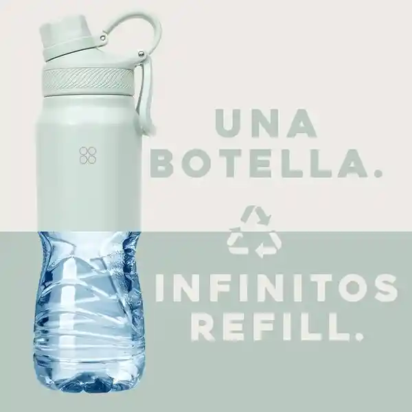 Termo Botella Termica Acero Inox Buffer 1l +tapas - Sage Green