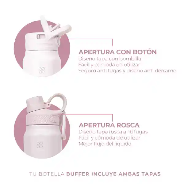 Termo Botella Termica Acero Inox Buffer 1l +tapas - Pinky