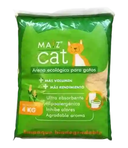 Arena De Maiz Para Gato X 4 Kg