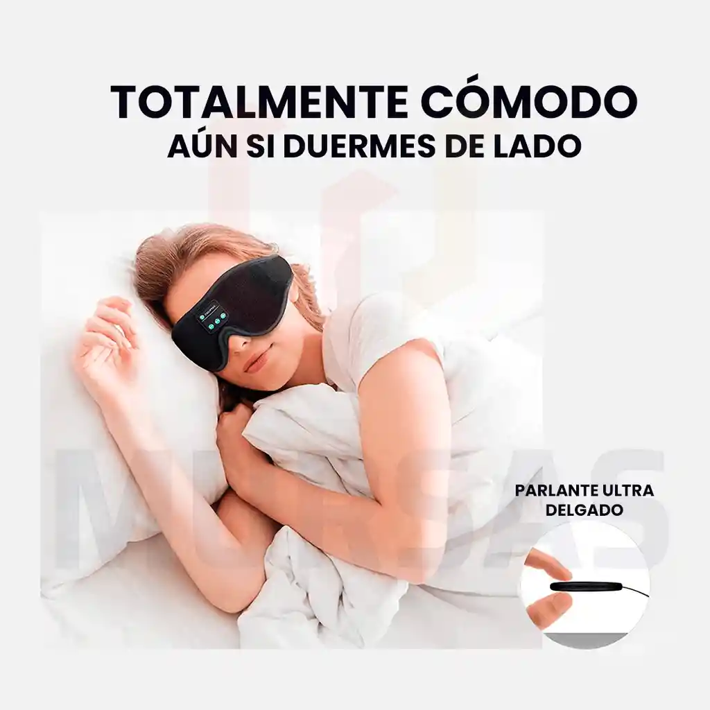 Antifaz Audifonos 3d Estres Viajar Insomnio Gafas Migraña