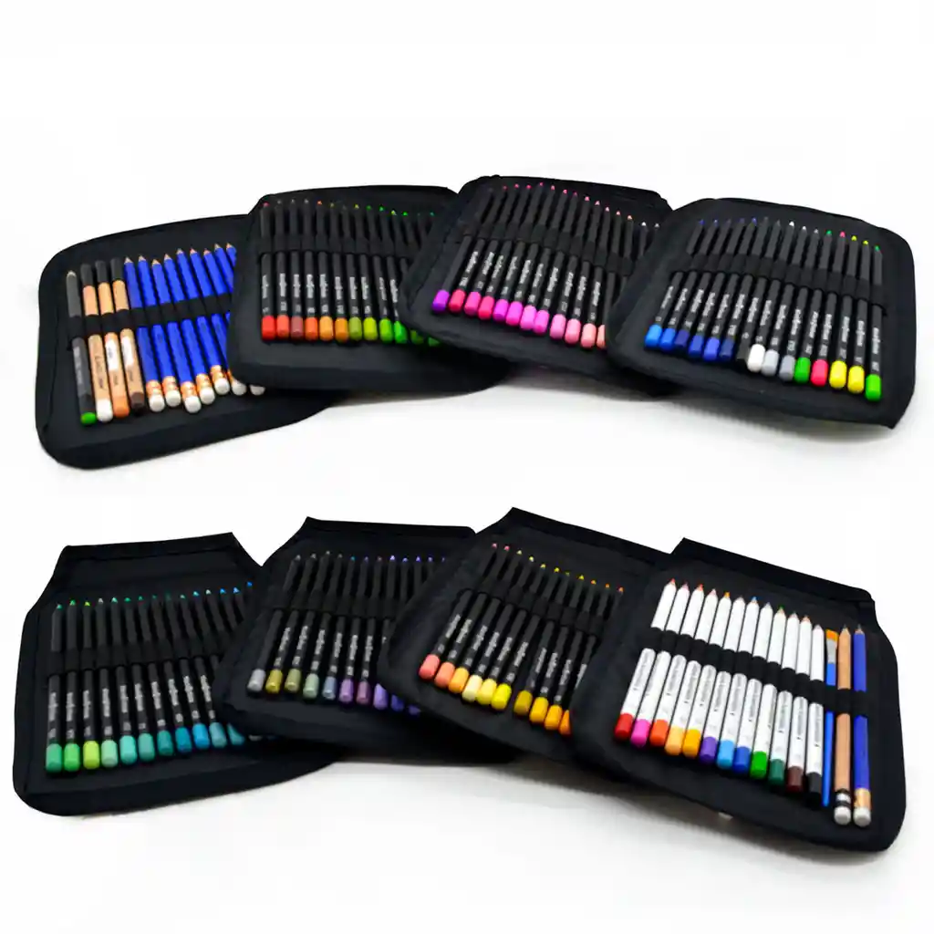 Kit Profesional Black Artisan X 120 Colores Estuche Tela