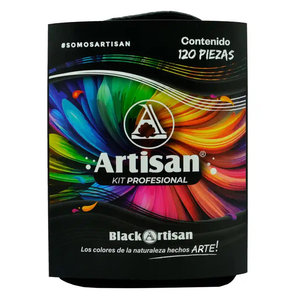 Kit Profesional Black Artisan X 120 Colores Estuche Tela