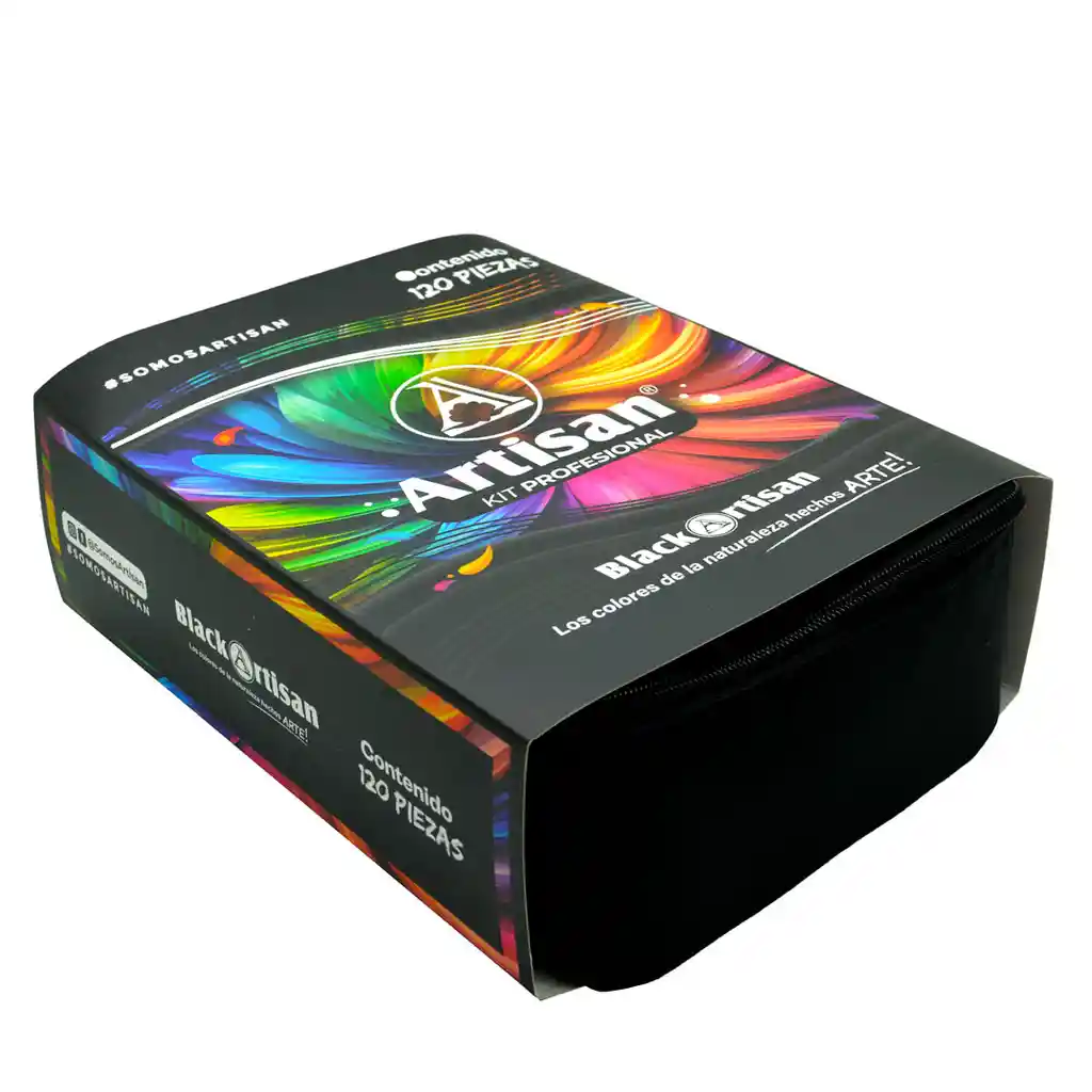 Kit Profesional Black Artisan X 120 Colores Estuche Tela