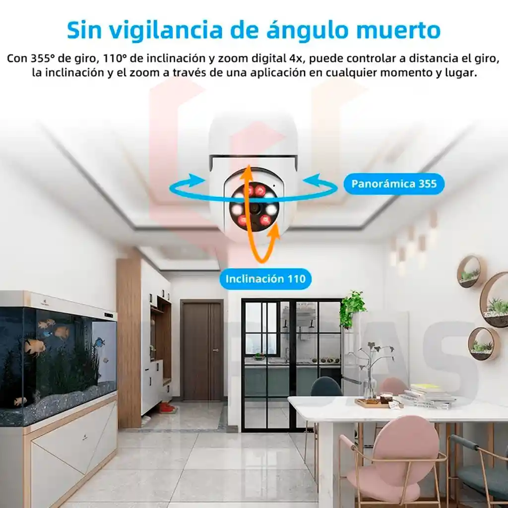 Camara Bombillo Robotica Wifi Vigilancia Monitoreo En Vivo