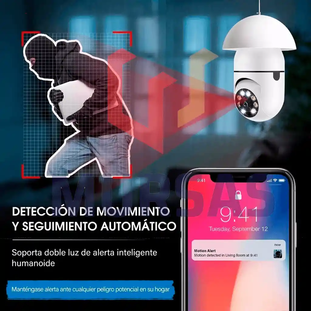 Camara Bombillo Robotica Wifi Vigilancia Monitoreo En Vivo