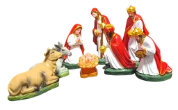 Figuras Pesebre Nacimiento Navidad En Caucho 16 Cm De 8pcs