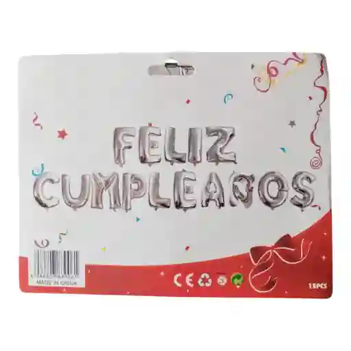 Bombas/globos Letra Feliz Cumpleaños Oro/plata