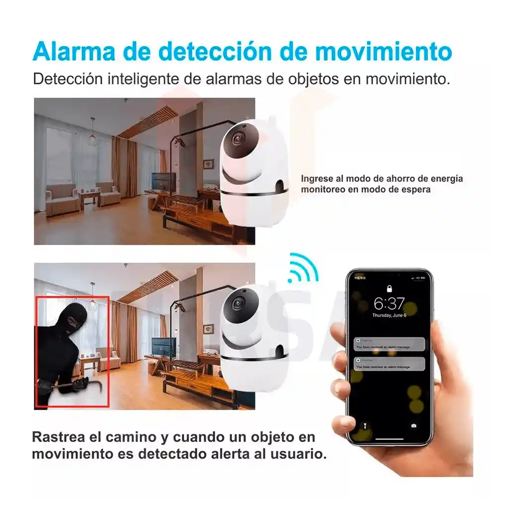 Cámara De Seguridad Wifi Full Hd 1080p Visión Nocturna