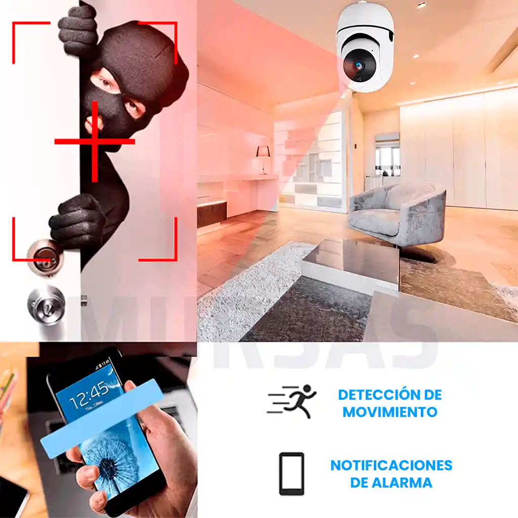 Cámara De Seguridad Wifi Full Hd 1080p Visión Nocturna