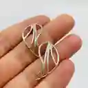 Aretes Hojas De Plata