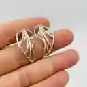 Aretes Hojas De Plata
