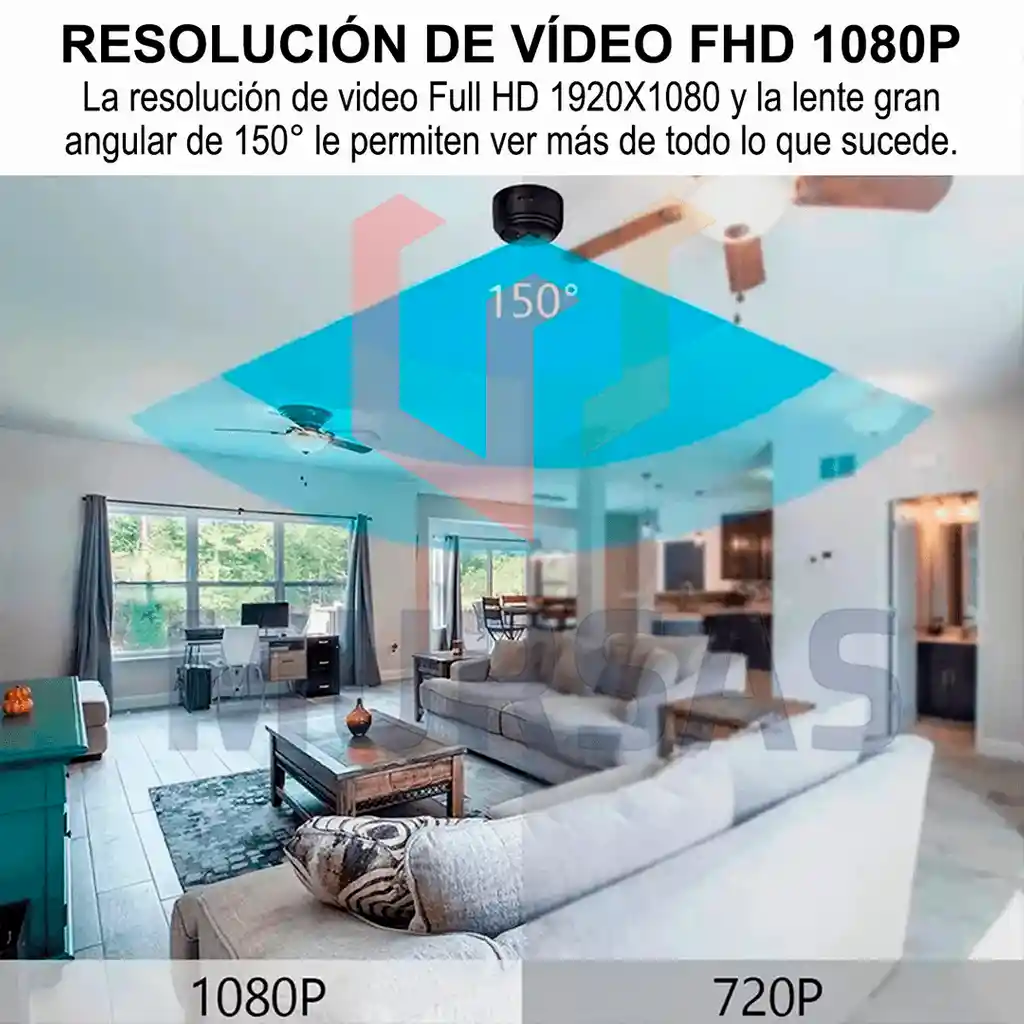 Mini Cámara Wifi Noche Y Día Full Hd Monitoreo En Vivo