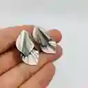 Aretes Hojas De Plata