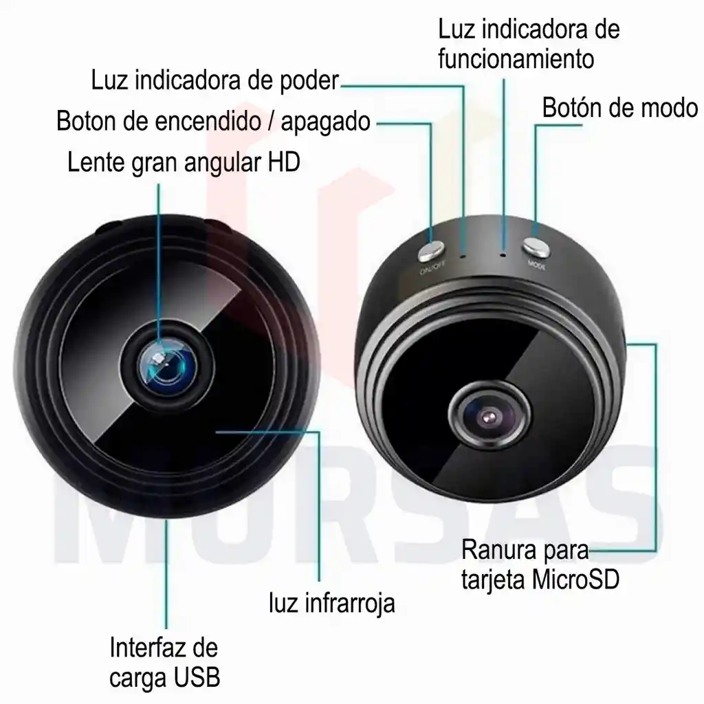 Cámara Mini Sensor Movimiento Visión Nocturna Full Hd 1080p