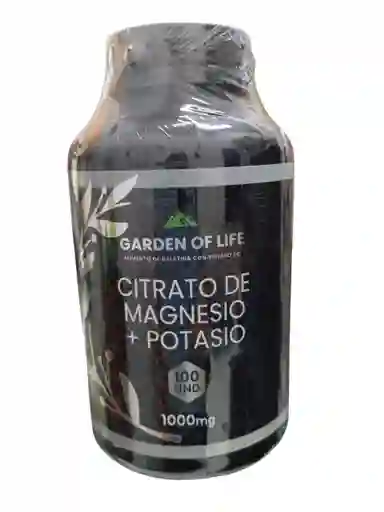 Citrato De Magnesio Mas Potasio 1000 Mg X 100 Und Garden Of Life