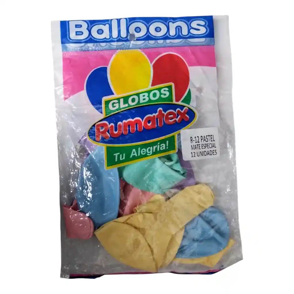 Bombas/globos R-12*12 Surtido Pastel