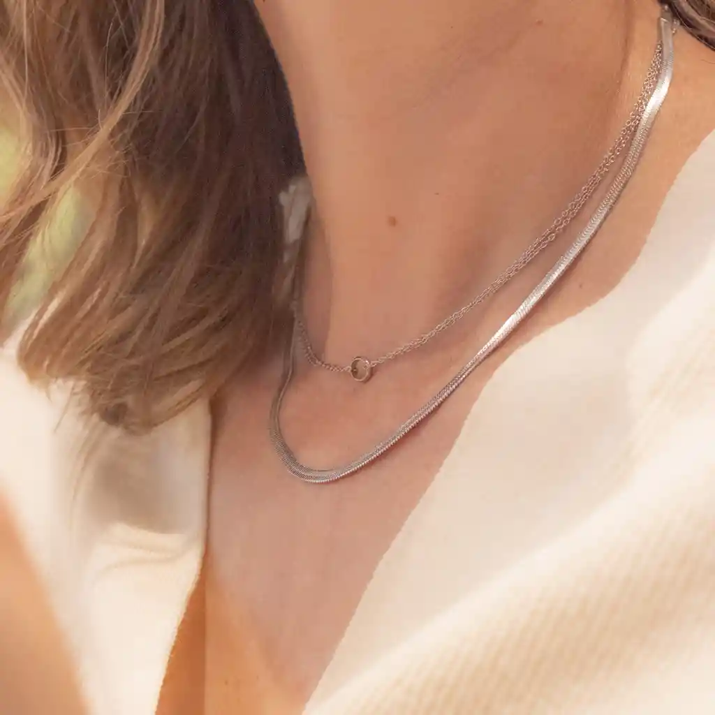 Collar Ophidia / Plateado