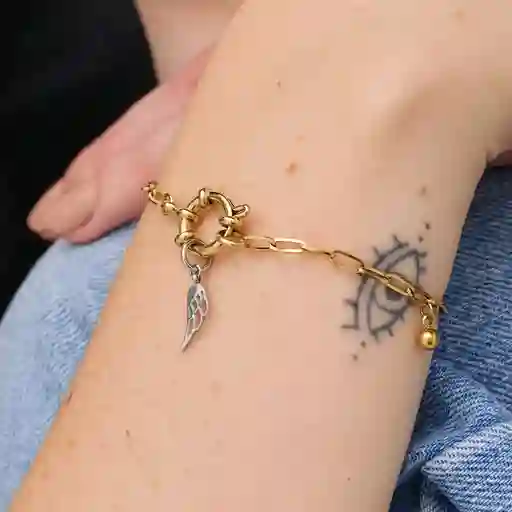 Pulsera Lock Mini / Dorado / M