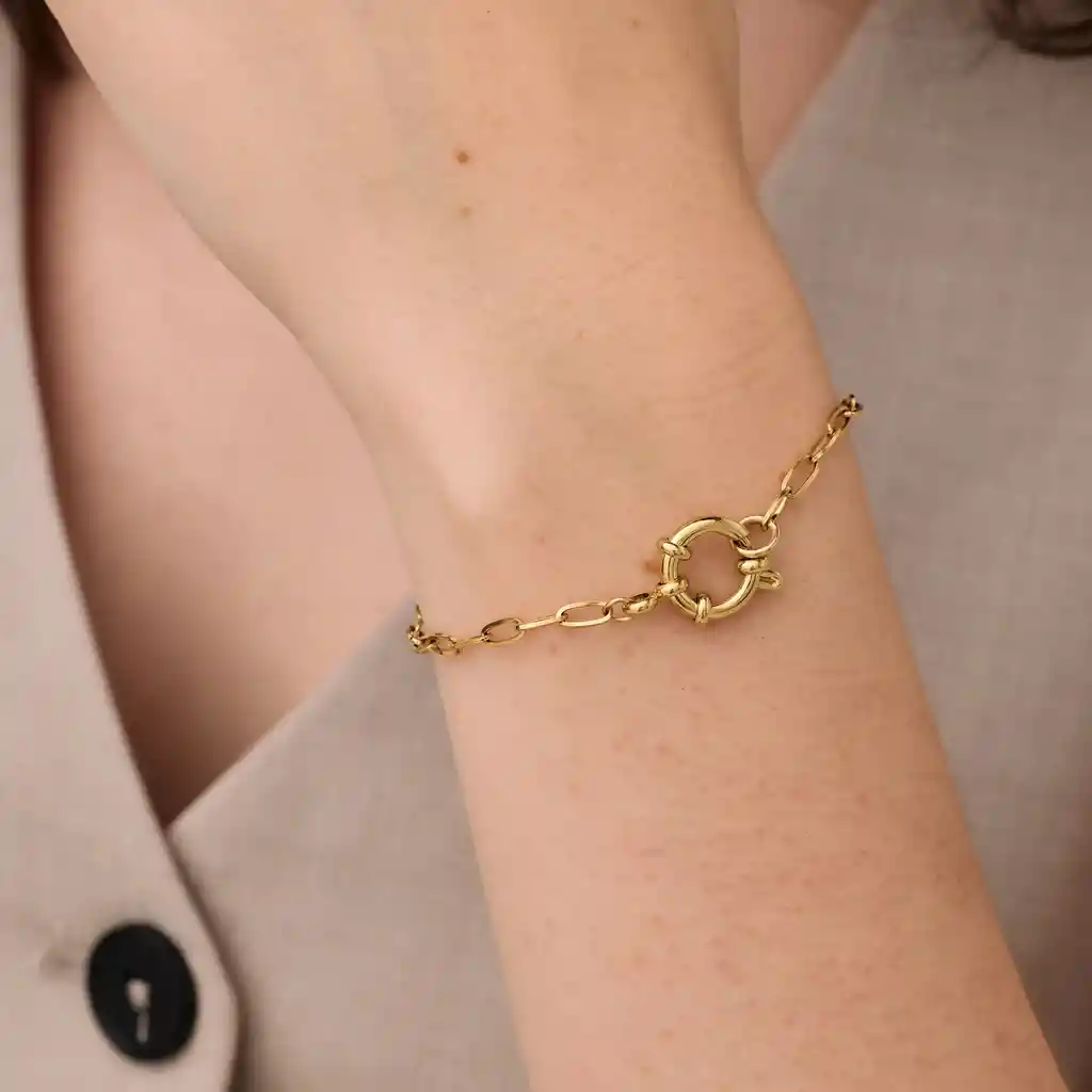 Pulsera Lock Mini / Dorado / S