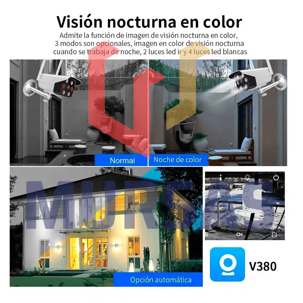 Camara Vigilancia Wifi Full Hd Para Exterior Fija Zoom X4