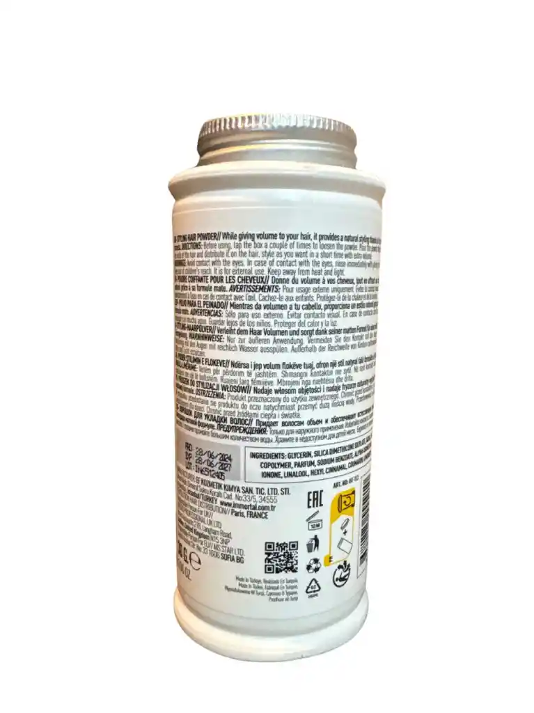 Cera En Polvo Voluminizador Immortal Negra Volume Powder