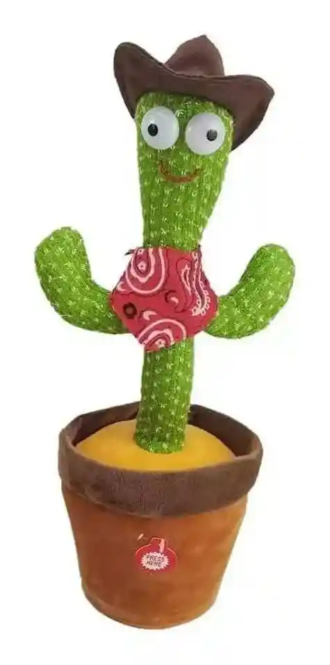 Cactus Bailarín Repetidor De Voz Música Recargable