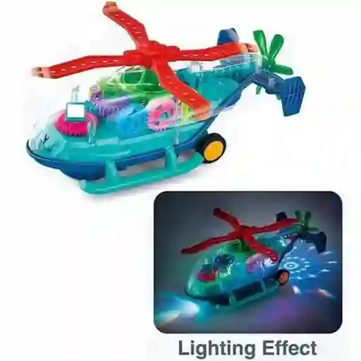 Juguete Helicoptero Proyector Luces Sonido Didactico