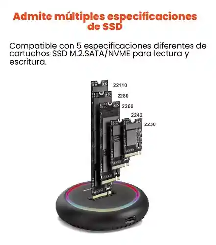 Lector De Discos Duros M.2 Ssd Usb 3.1 Innovo