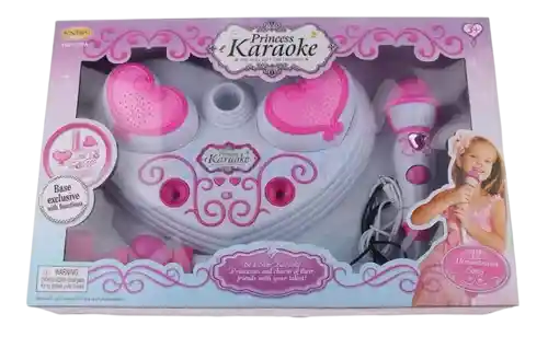 Juguete Microfono Princesa Karaoke Con Soporte