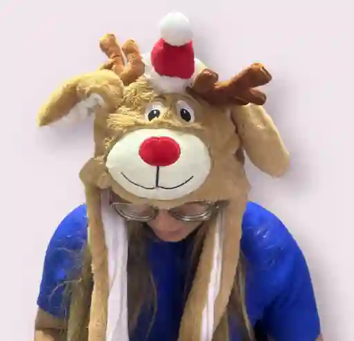 Gorro De Reno Y Push Up Para Levantar Las Orejas Navidad Fiestas