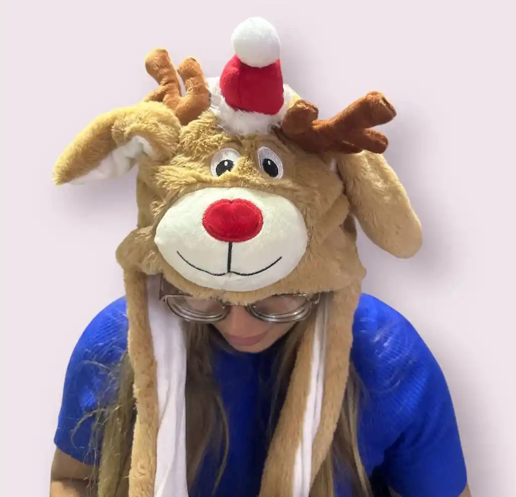 Gorro De Reno Y Push Up Para Levantar Las Orejas Navidad Fiestas