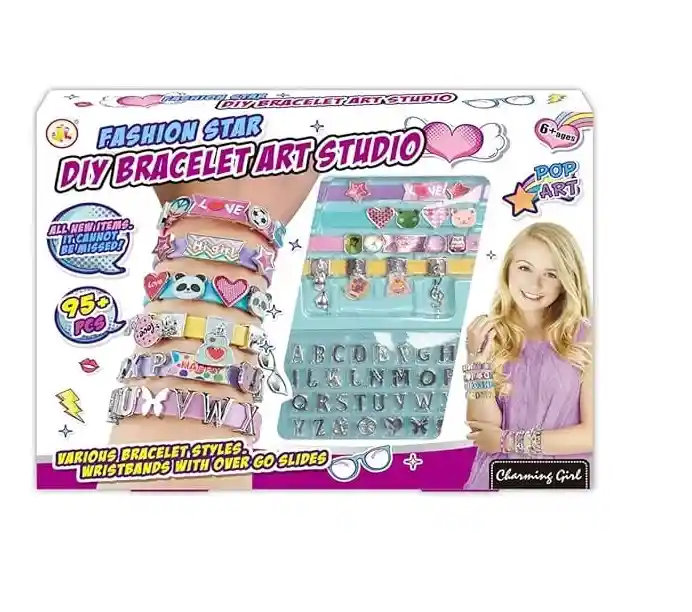 Juego Set Para Crear Pulseras Y Brazaletes Para Niñas