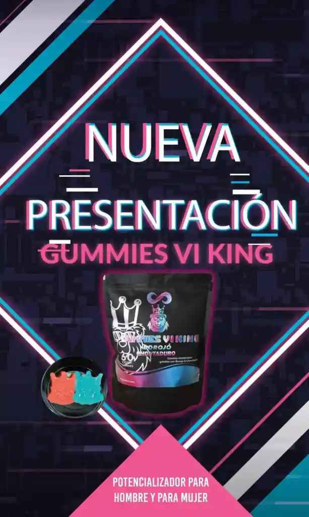 Gummies Vi King Potenciador Unisex En Gomitas