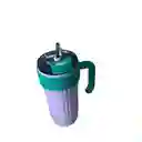 Combo Bolso Tipo Maleta + Termo Morado Y Verde