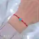 Pulsera Protección 7 Nudos Con Turquesa