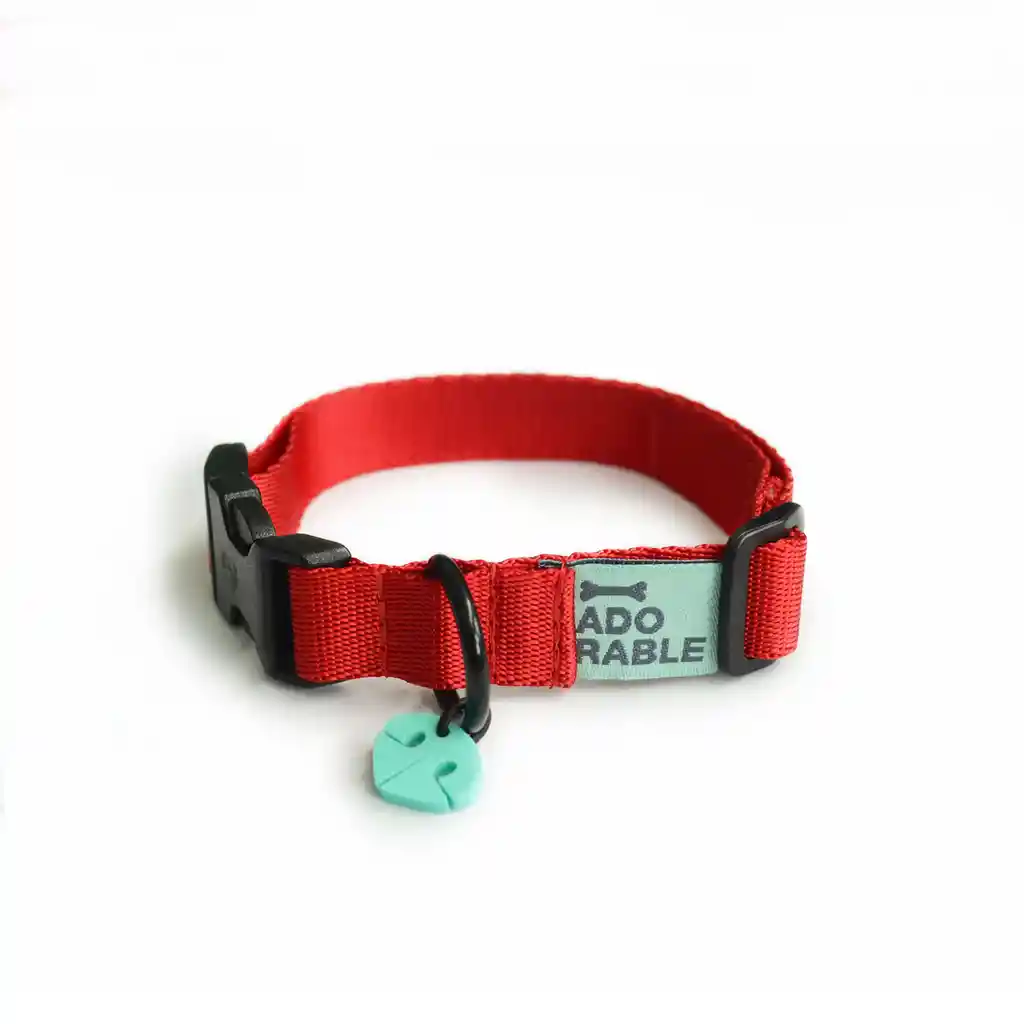 Collar M Unicolor Adorable Rojo