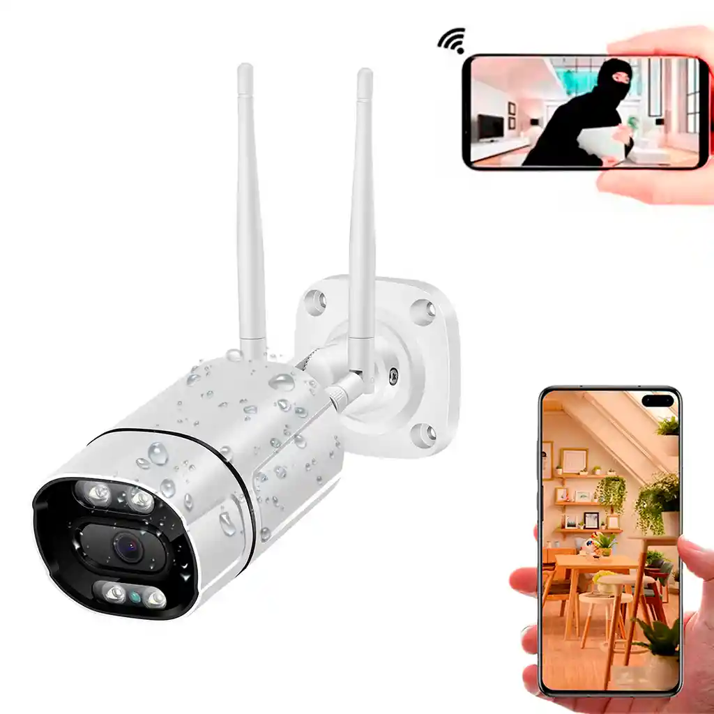 Camara Vigilancia Wifi Full Hd Para Exterior Fija Zoom X4